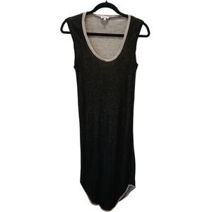 Splendid Dress Small S Womens Black Gray Burnout Tank Midi Scoop Neck